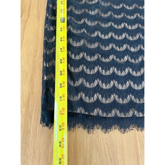 Tadashi Shoji Womens Bodycon Lace Lined Black Evening Dress Cap Sleeve US 16 - Picture 11 of 16